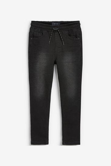 Black Skinny Fit Stretch Elasticated Waist Jeans (3-16yrs)