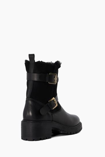 Biker boots deals fur lined