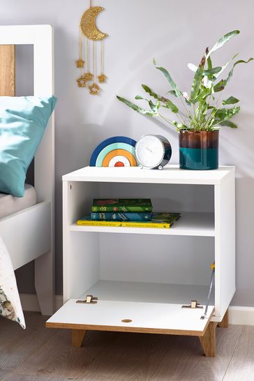 Buy White Wood Effect Parker Kids Bedside Table from Next Ireland
