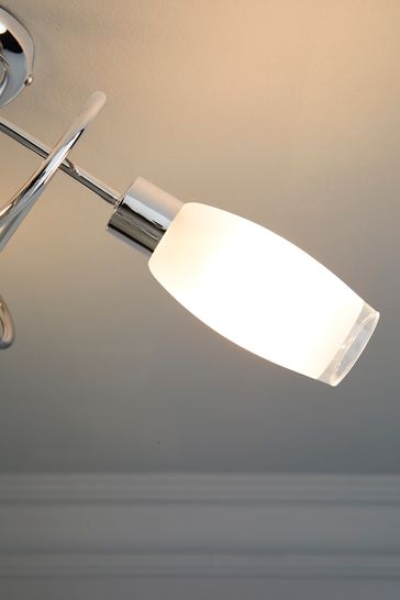 Chrome Capri 3 Light Flush Fitting Ceiling Light