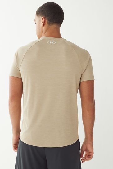 Buy Under Armour Beige Under Armour Grey Tech Textured T Shirt from Next Bahrain