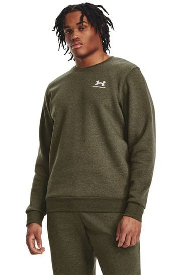 Buy Under Armour Green Essential Fleece Crew Neck Sweat Top from Next Bahrain