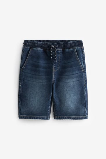 Dark Blue Jersey Denim Shorts (3-16yrs)