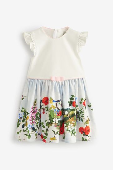 Ted baker blue outlet and gold dress