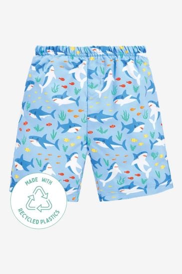 JoJo Maman B b Shark Print Swim Shorts with Nappy