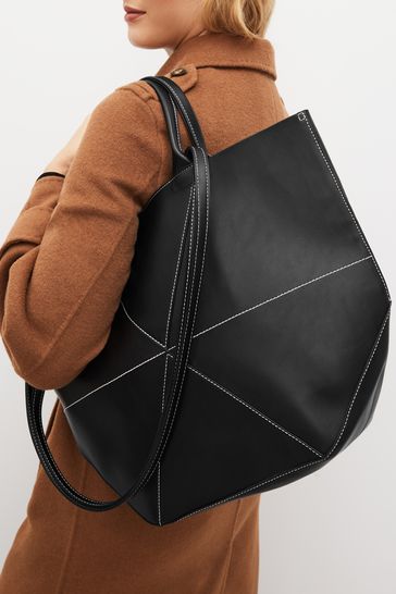 Black Triangle Shopper Bag