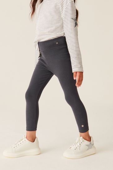 Buy Mint Velvet Dark Grey Charcoal Rib Leggings from Next Ireland