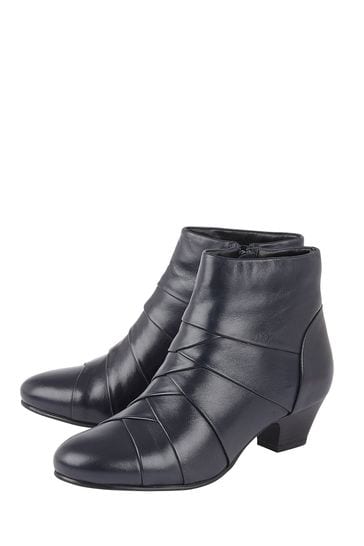 Navy blue leather shop ankle boots uk