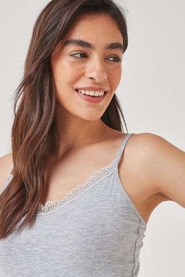Grey lace trim deals