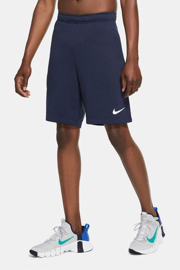 Nike Navy Dry Dri-FIT Fleece Training Shorts