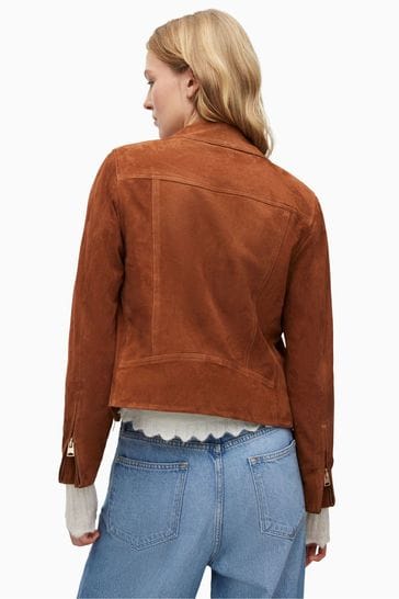 All saints dalby suede jacket top