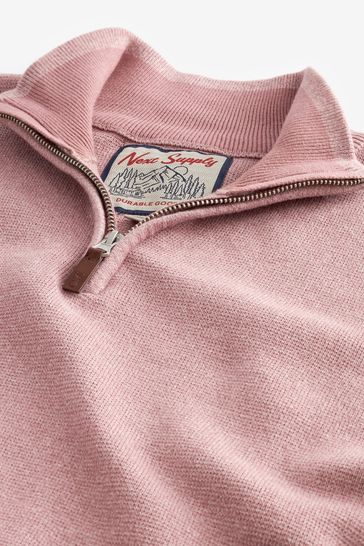 Pink half sales zip jumper