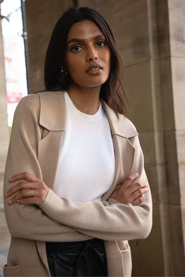 Threadbare Cream Tailored Coatigan