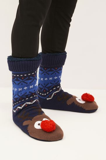 Reindeer slipper socks deals