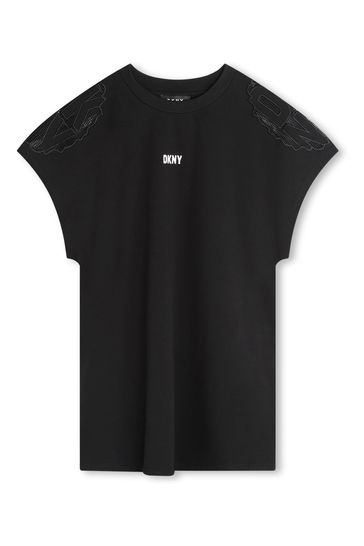 Buy DKNY Short Sleeve Logo Black T Shirt from Next Bahrain