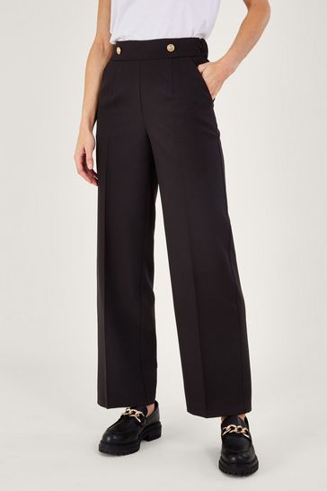 Buy Monsoon Bridget Military Detail Black Trousers from Next Denmark