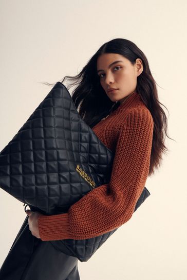 Buy Barbour International Battersea Quilted Logo Tote Bag from
