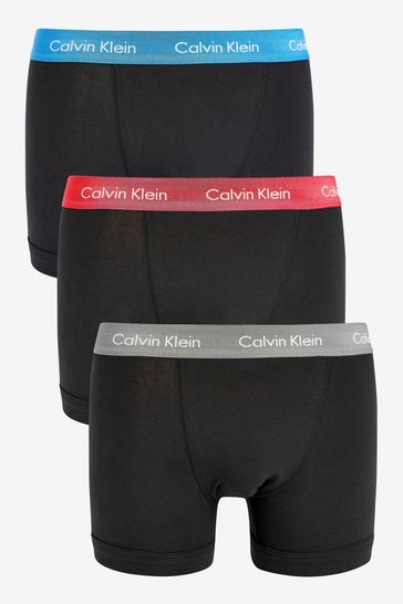 Calvin Klein Black Cotton Stretch Trunks 3 Pack