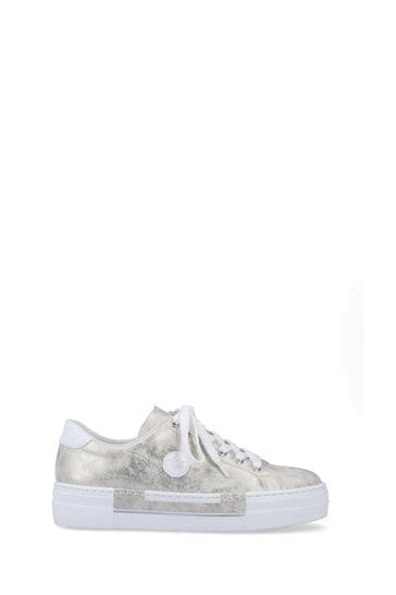 Rieker Womens Metallic Lace up Trainers