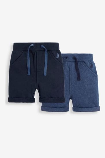 JoJo Maman Bébé Navy Blue 2-Pack Jogger Shorts