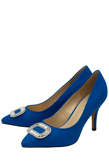 Buy Lotus Blue Stiletto Heel Court Shoes from Next Luxembourg