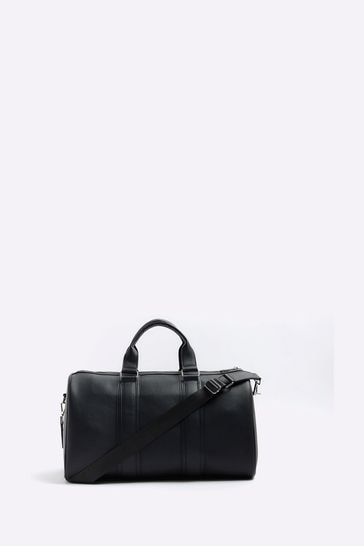 River Island Black Faux Leather Smart Holdall