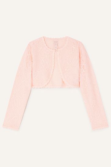 Pink lace cardigan top