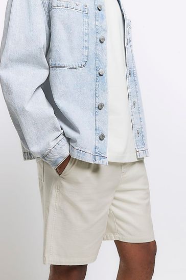 River island white shorts store