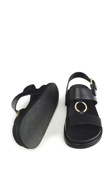 Radley London Bury Black Walk Luxe Footbed Sandals