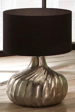 Pacific Silver Metal Twist Table Lamp