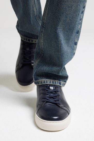 River island navy trainers deals