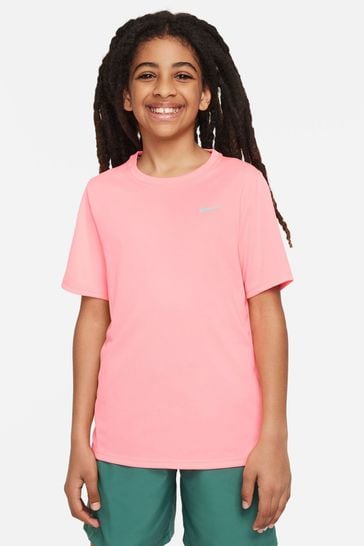 Nike dri fit miler t shirt pink outlet