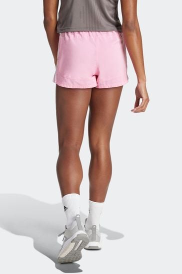 adidas Pink Pacer Training 3 Stripes Woven High Rise Shorts