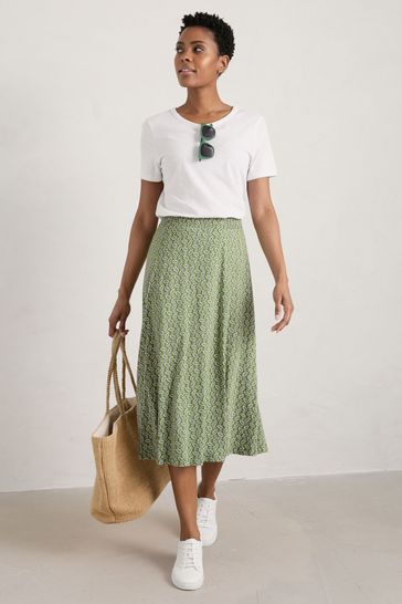 Seasalt Cornwall Green Petite Orchard Jersey Skirt