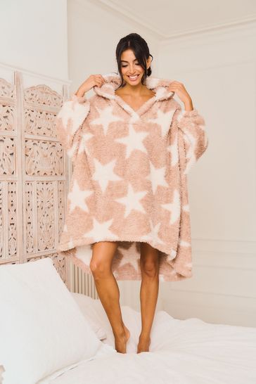 Jim Jam the Label Cream Star Oversized Cosy Blanket Hoodie