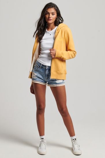 Buy Superdry Yellow Vintage Logo Embroidered Zip Hoodie from Next