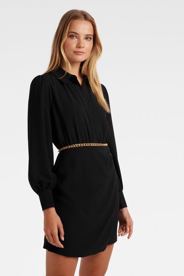 Buy Forever New Black Evan Belted Shirt Dress from Next Austria