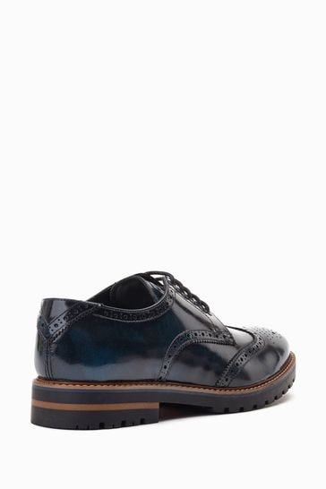 Ladies navy store brogue shoes
