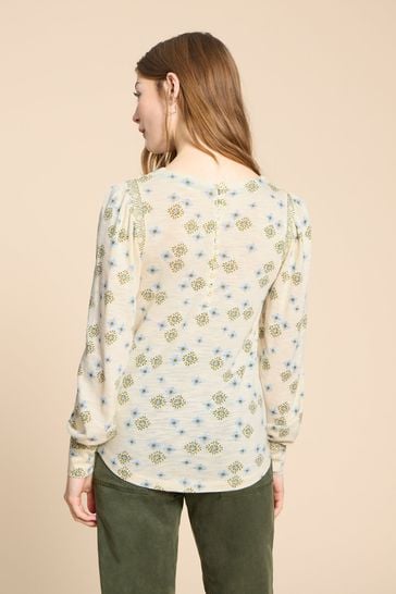Buy White Stuff Blake Puff Sleeve Natural Blouses from Next Luxembourg