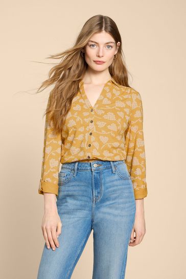 White Stuff Yellow Annie Jersey Shirt