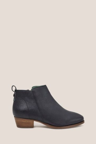 White Stuff Black Willow Leather Ankle Boots