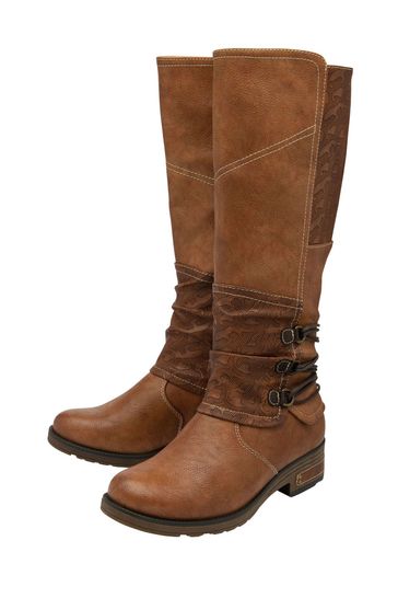 Zip up knee on sale high boots