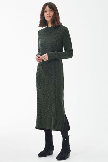 Barbour Green Burne Midi Dress