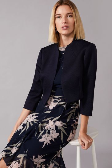 Phase Eight Blue Karlee Textured Jacket