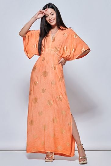 Kimono sleeve hotsell maxi dress uk