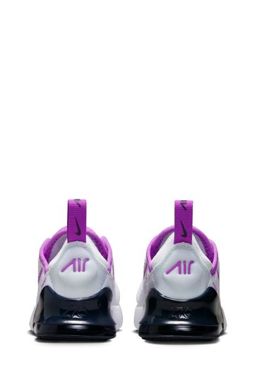 Buy Nike White Purple Infant Air Max 270 Trainers from Next Denmark