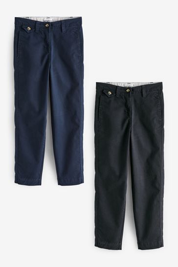 Black/Navy Chino Trousers 2 Pack