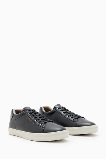 Buy AllSaints Brody Leather Black Low Top Trainers from Next Singapore