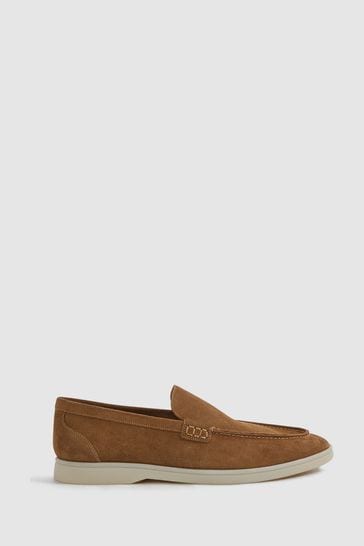Reiss Stone Kason Suede Slip-On Loafers