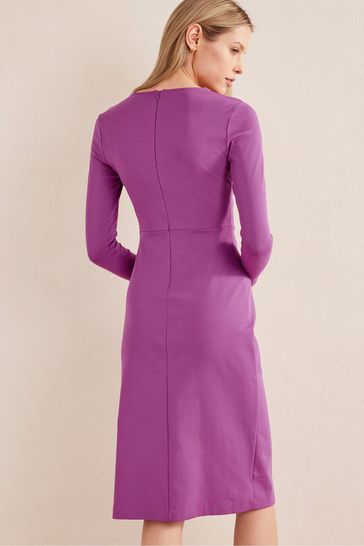 Buy Boden Pink Column Jersey Midi Dress from Next Luxembourg
